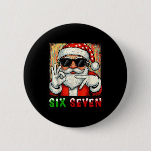 Lustiger Sechs Sieben Meme Weihnachten Cooler Sant Button