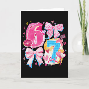 Lustiger Sechs Sieben Valentinstag Kokette Schleif Karte