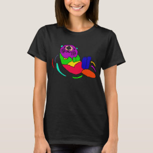 Lustiger Seeotter-Pop-Kunst-Shirt-Entwurf T-Shirt