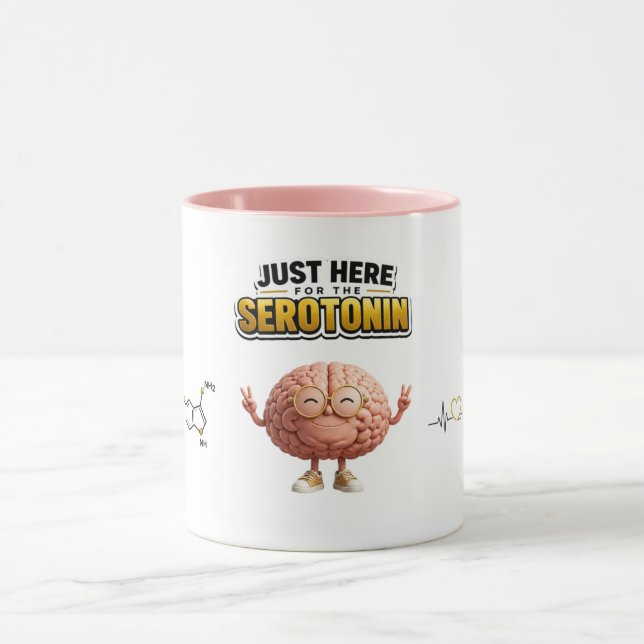 Lustiger Serotonin Gehirn Becher Tasse (Zentrum)