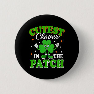 Lustiger Shamrock Süßestes Kleeblatt im Fleck St. Button