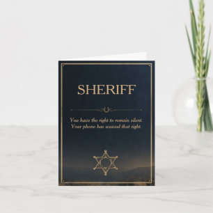 Lustiger Sheriff Gratulation zum Recht zu Schweige Karte