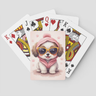 Lustiger Shih Tzu Kawaii Hund Spielkarten