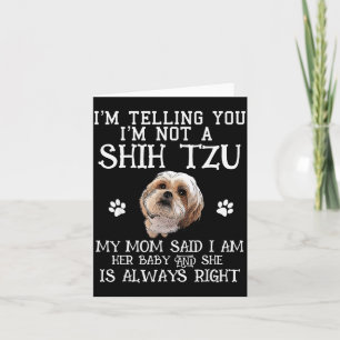 Lustiger Shih Tzu Shihtzu Geschenk Mom Mama Baby H Karte
