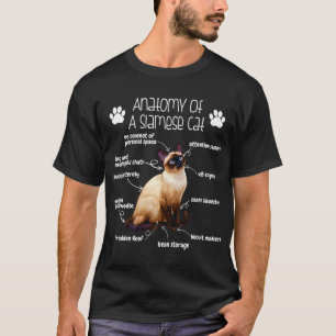 Lustiger Siamese Katzenliebhaber Anatomie einer Si T-Shirt