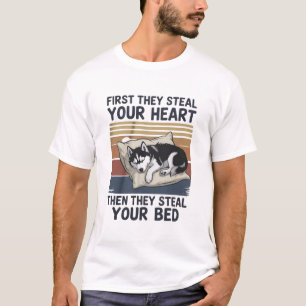 Lustiger Siberian Husky Haustierliebhaber Hundebes T-Shirt