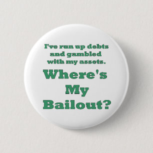 lustiger Sicherheitsleistungsknopf Button
