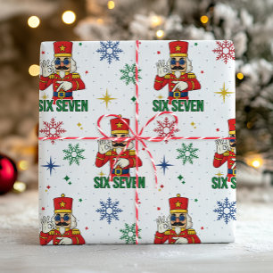 Lustiger Six Seven 67 Meme Nussknacker Weihnachts  Geschenkpapier