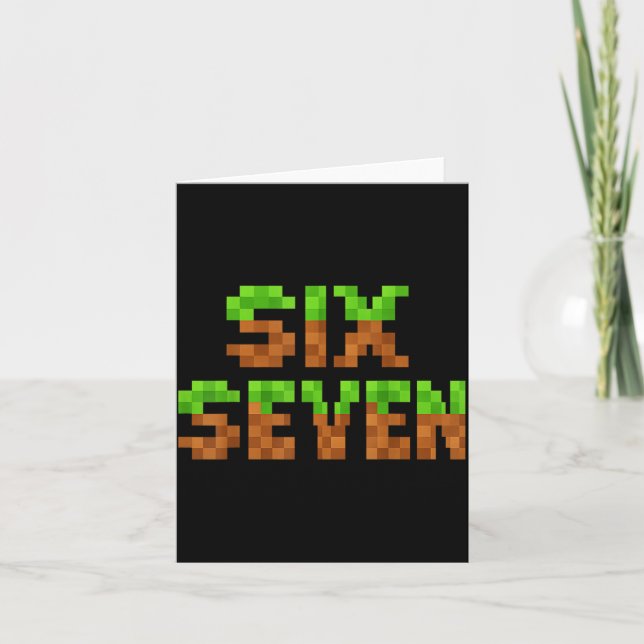 Lustiger Six Seven 6 7 Meme Gen Alpha Slang Spiel  Karte (Vorderseite)