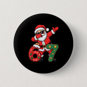 Lustiger Six Seven 6 7 Meme Santa Dab Weihnachten  Button