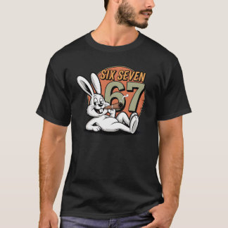 Lustiger Six Seven Hase raucht Ostern T-Shirt