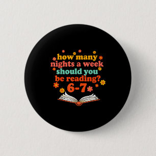 Lustiger Six Seven Meme 6 7 Lehrer Buch Lesen 6 7  Button
