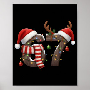 Lustiger Six Seven Meme 6-7 Weihnachten 67 Weihnac Poster
