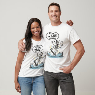 Lustiger Skater-Skelett-Schon-Kaputt-Skateboard-Pu T-Shirt