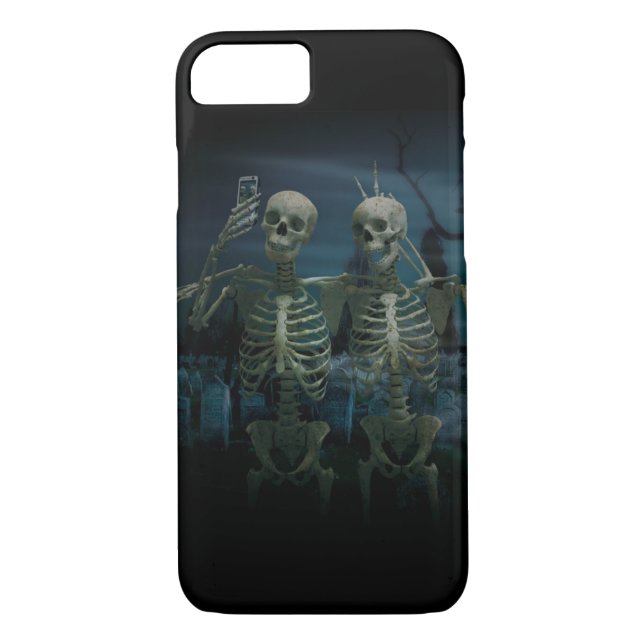 Lustiger Skeleton Selfie iPhone 7 Fall Case-Mate iPhone Hülle (Rückseite)