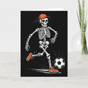 Lustiger Skelett-Fußball Männer Jungen Kinder Hall Karte