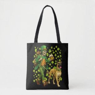 Lustiger Skelett gehender Great Dane Gothic-Hundef Tasche