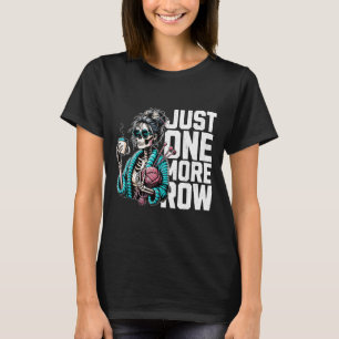 Lustiger Skelett-Häkel-Strickliebhaber nur Eins T-Shirt