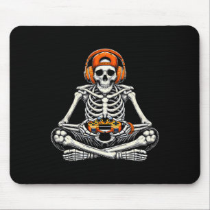 Lustiger Skelett-Totenkopf-Videospiel-Gamer Männer Mousepad