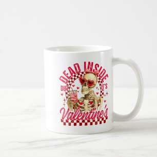 Lustiger Skelett Toter im Inneren, aber es ist Val Kaffeetasse