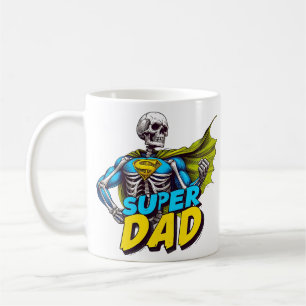 Lustiger Skelett-Vatertag Super-Vati Kaffeetasse