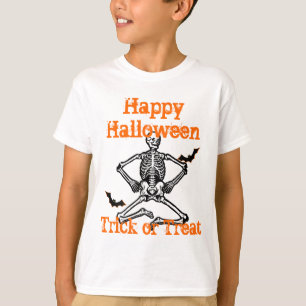 lustiger Skeletttrick oder Leckerbissen T-Shirt