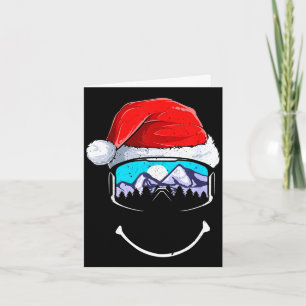 Lustiger Skiberg Weihnachtsmann Hut Frohe Weihnach Karte