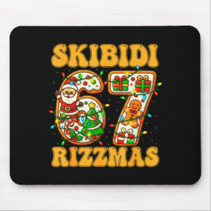Lustiger Skibidi Rizzmas Bruh 67 Sechs Sieben 6 7 Mousepad