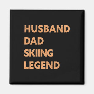 Lustiger Skifahrer Legende Dad beim Skifahren  Magnet