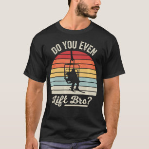 Lustiger Skilift-Bruder Retro Vintage Skifahren T-Shirt