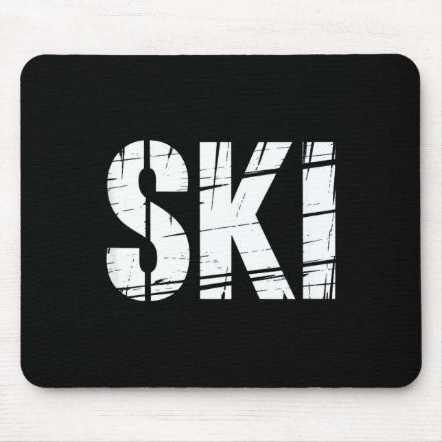 Lustiger Skispruch bedruckter Outdoor-Witz Männer  Mousepad (Vorne)