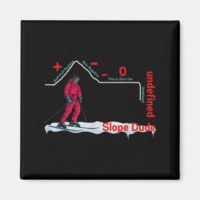 Lustiger Slope-Typ Algebra Geometrie Mittelschule  Magnet (Vorne)