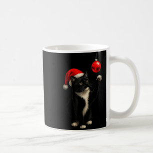 Lustiger Smoking-Schmuck-Katze Weihnachtsmann Hut Kaffeetasse