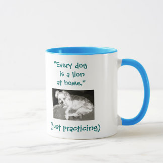 Lustiger Snarly Hundelöwe-Blick Tasse