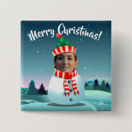 Lustiger Snowman besonders angefertigt mit Ihrem Button