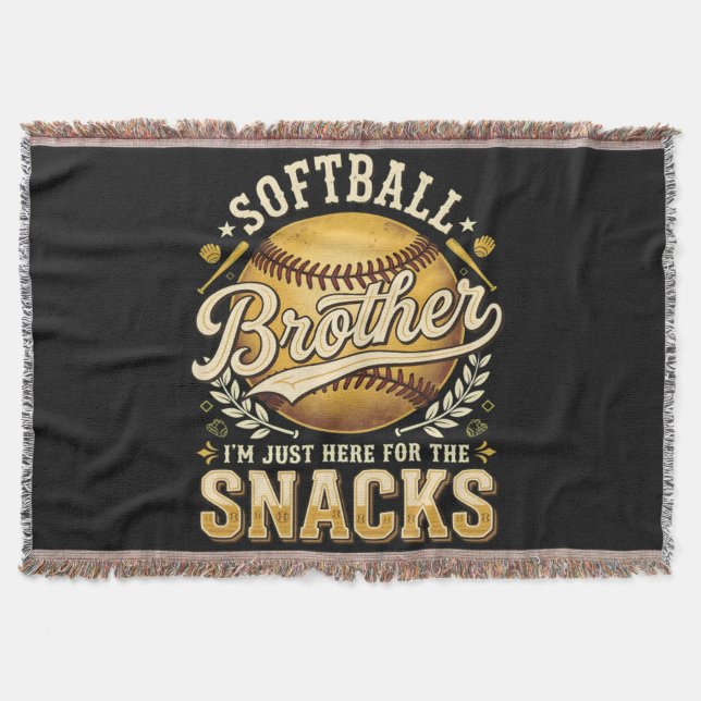 Lustiger Softball-Bruder Snacks Sport Decke (Vorderseite)