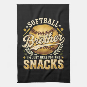 Lustiger Softball-Bruder Snacks Sport Geschirrtuch