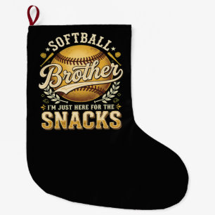 Lustiger Softball-Bruder Snacks Sport Großer Weihnachtsstrumpf