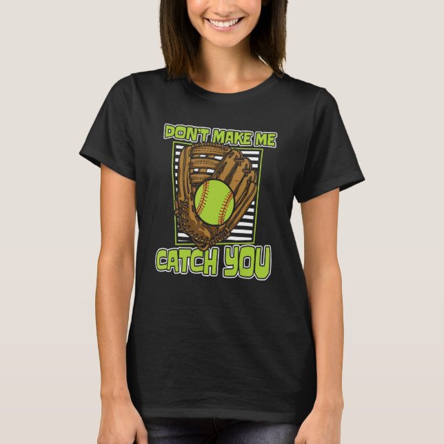 Lustiger Softball-Fänger-Schlagmann - Pitcher Soft T-Shirt (Vorderseite)