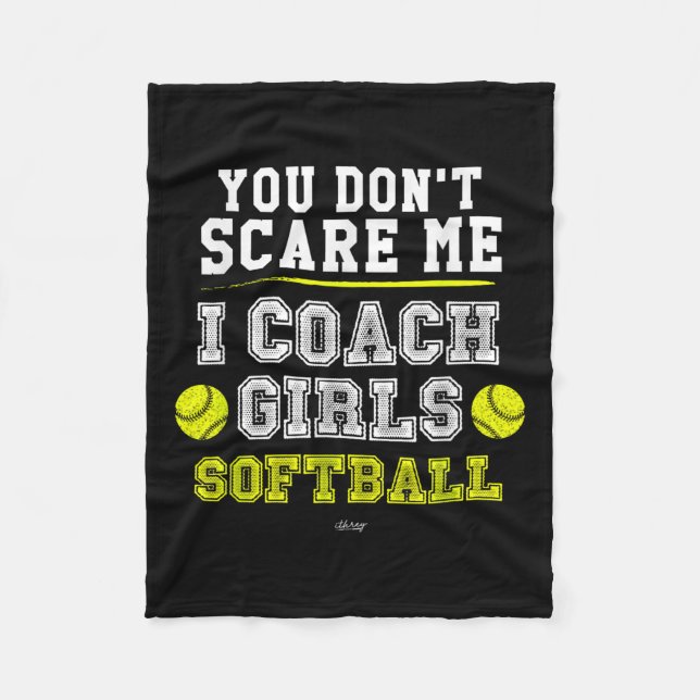 Lustiger Softball-Trainer Du verstehst mich nicht, Fleecedecke (Vorderseite)