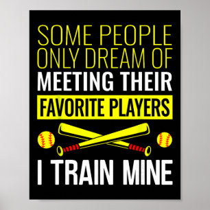 Lustiger Softll-Trainer-T Coach und Ll Sports Love Poster