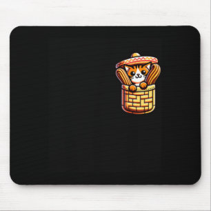 Lustiger Sombrero-Katz-Churros-Tasche Cinco De May Mousepad