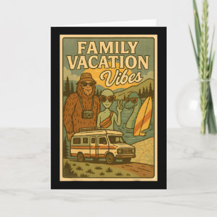Lustiger Sommer Bigfoot Familienurlaub Alien Nessi Karte