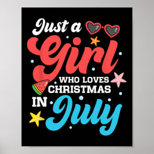 Lustiger Sommer Nur Ein Mädchen Das Weihnachten Im Poster