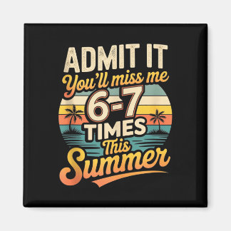Lustiger Sommerurlaub Retro-Strand Humor vermisst Magnet