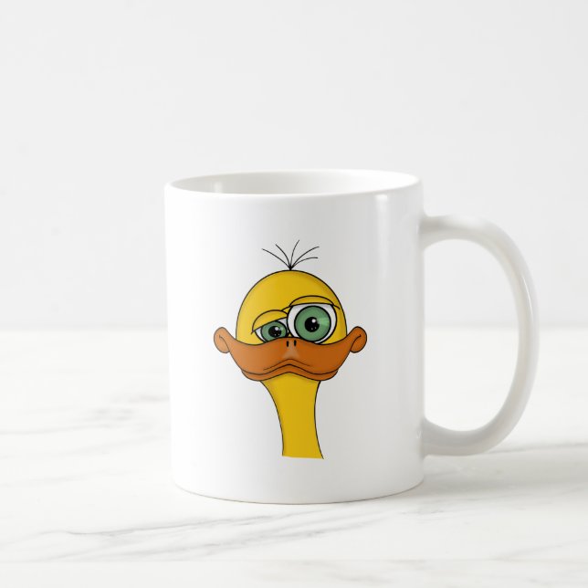 Lustiger sonderbarer Enten-Cartoon Kaffeetasse (Rechts)