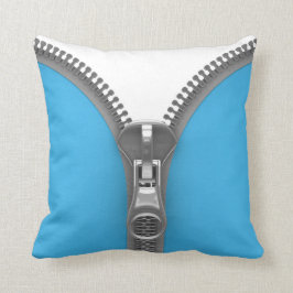 Lustiger sonderbarer realistischer blauer kissen