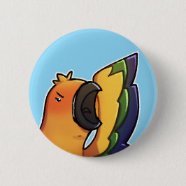 Lustiger Sonnenconure-Vogel-Button Button