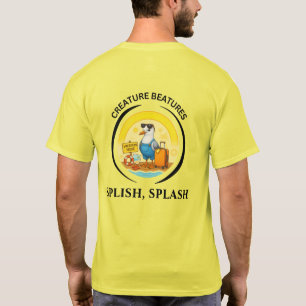 lustiger sonniger Reiseziel Möwe Strand Reisender T-Shirt