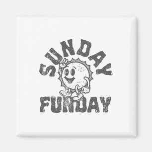 Lustiger Sonntag Fußll Funday Süße Vintage-Sonne Magnet